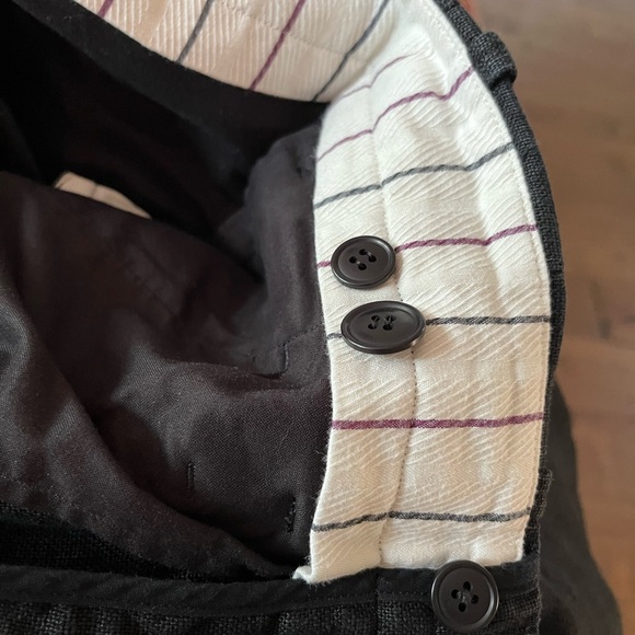 Atelier Gorsch Wide Black Linen Pants - Picture 8 of 10